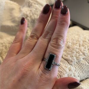 Bomb Party black onyx ring size 8 Baguettes are always a yes